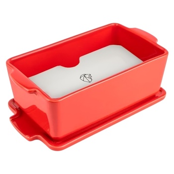 Емкость для запекания 20x11см APPOLIA Red с крышкой и прессом