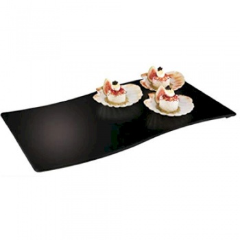 Стеклянное плато GN1/1 53x32.5x(h)3см Wave MIRROR BLAK – APS