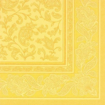Салфетка 40x40см ROYAL Collection Ornaments желтая, 20шт