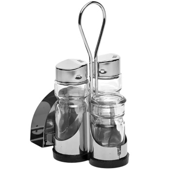 Набор для специй - соль, перец, стаканчик для зубочисток, салфетница - Profi-Chef