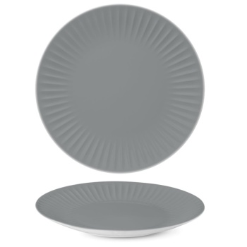 Тарелка плоская Ø27cм RIBBY графит