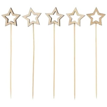 Деко-пика 14см 'Звезда', 100шт