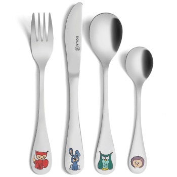 Набор детских столовых приборов Forest animals - 4 предмета