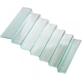 Лестница фуршетная прозрачная 7 ступеней 50x42x24см стекло