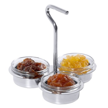 Мармеладница Ø14x13см Contacto с 3 стеклянными чашами Ø6см