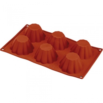 Форма "Бриош" 6 выемок 79x37мм