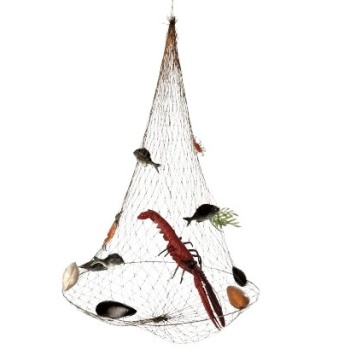 Муляж сетка с рыбой 90х50