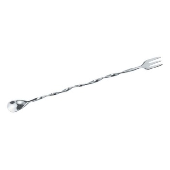 Ложка барная с вилочкой 40см Kingtex