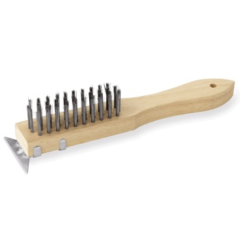 Щетка со скребком 28см WAS стальная щетина 3см