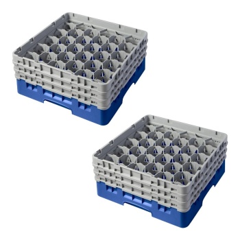 Стойка для бокалов 17.4см на 30 отделений Cambro синий, 2шт