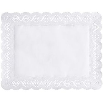 Салфетка кружевная 34x26см прямоугольная Pap Star, 100шт