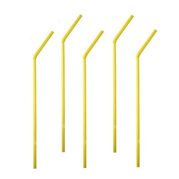 Соломка Ø5мм 24см гибкая желтая, 250шт