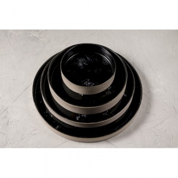 Тарелка с прямым бортом Circle 14см Bora (черный)