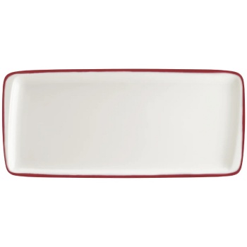 Тарелка прямоугольная 34x16см LINEA Burgundy Moove