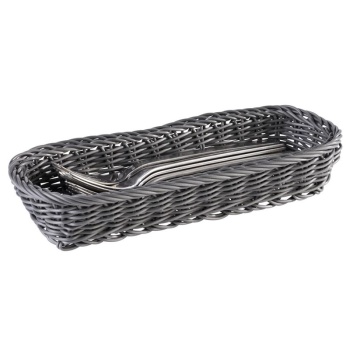 Корзинка для столовых приборов 27x10x4.5см серая APS