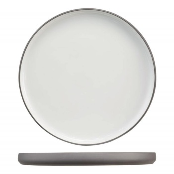 Тарелка плоская Ø27см IOWA серо-белая