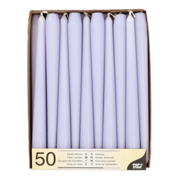 Свеча 25см Ø22мм сиреневая, 50шт