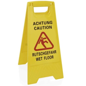Табличка CAUTION WET FLOOR 32x65см WAS