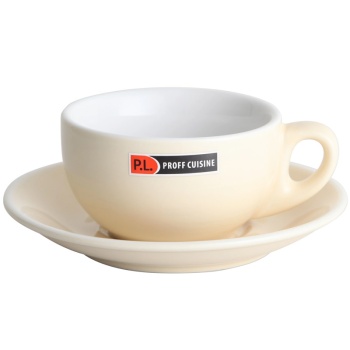 Чашка 220мл с блюдцем BARISTA бежевая
