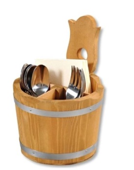 Подставка для столовых приборов Ø14x(h)20см сосна