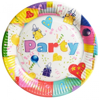 Тарелка Ø23см Вечеринка, 10шт