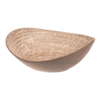 Блюдо, салатник 800мл 24.5x21.5x8см Brown TAIGA Untouched