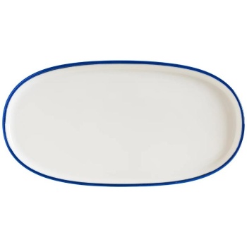 Тарелка овальная 21x10см LINEA Blue Hygge