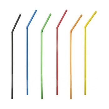 Соломка Ø5мм 24см гибкая разноцветная, 1000шт