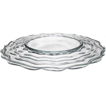 Блюдо стеклянное Ø27x(h)2см Osho прозрачное