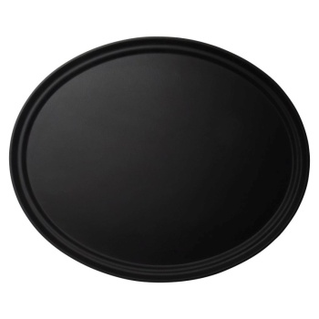 Поднос овальный с нескользящей поверхностью 68.5x56см Cambro черный