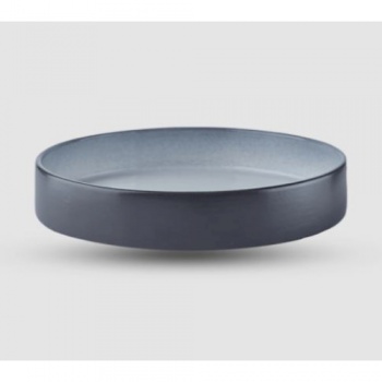 Тарелка с прямым бортом Circle 27см Sarma, черно-белая