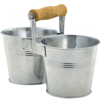 Ведерко сервировочное с ручкой Ø10см двойное