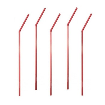 Соломка Ø5мм 24см гибкая красная, 250шт