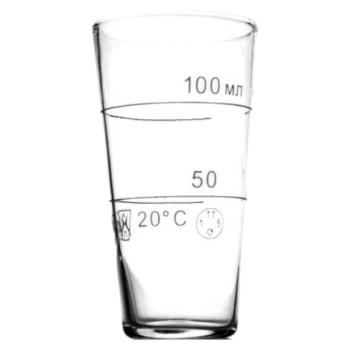 Мерный стакан 100мл для отпуска напитков, ГОСТ