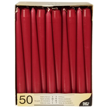 Свеча 25см Ø22мм бордовая Pap Star, 50шт