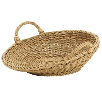 Корзинка для хлебобулочных изделий Ø36.5x12см св.бежевая