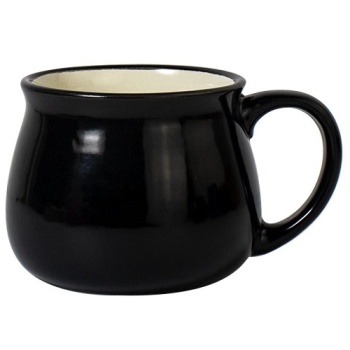 Кружка 250мл фарфоровая черная