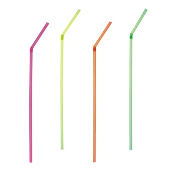 Соломка Ø5мм 24см гибкая Неон, 60шт