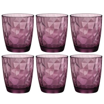 Набор стаканов 385мл DIAMOND фиолетовый, 6шт
