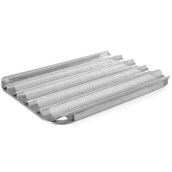 Форма для багета 5 углублений 600х400мм алюминий перфорированный