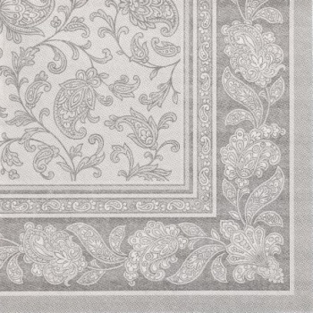 Салфетка 40x40см ROYAL Collection Ornaments серая, 50шт