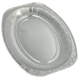 Тарелка из фольги овальная 35x24.5см Pap Star, 3шт