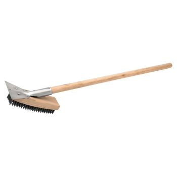 Щетка для печи со скребком 75см 5.5x18см WAS стальная щетина вдоль