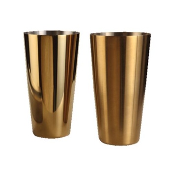 Бостонский шейкер 700мл Kingtex с золотым покрытием