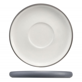 Блюдце Ø12см IOWA серо-белое