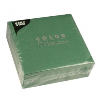 Салфетка 1сл 33x33см COLOR Collection DARK GREEN темно-зеленая, 100шт