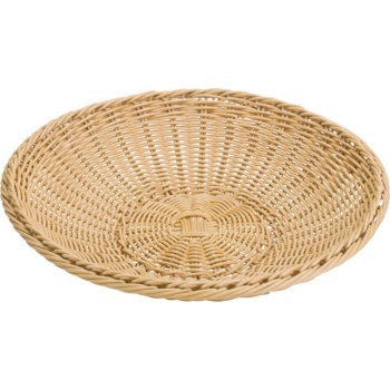 Корзинка для хлебобулочных изделий Ø38x7.5см бежевая