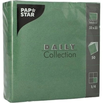 Салфетка 2сл 1/4 32x32см DAILY Collection темно-зеленая, 50шт