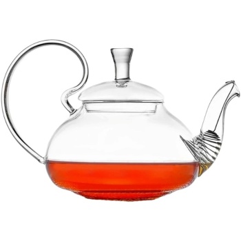 Чайник заварочный 600мл с фильтром "Георгин" термостекло