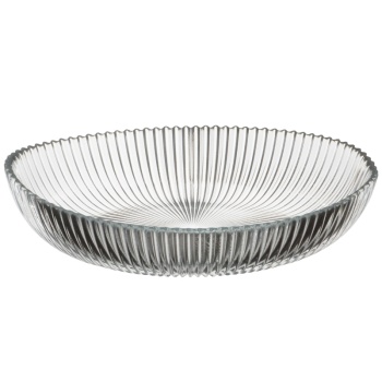 Салатник стеклянный овальный 25.5x16.5x(h)6см Aria прозрачный